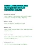 BUSINESS LAW FBLA ACTUAL EXAM&NewLine;SOLVED QUESTIONS COMPLETE&NewLine;PREPARATION RESOURCE