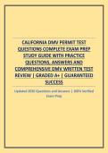 CALIFORNIA DMV PERMIT TEST QUESTIONS COMPLETE EXAM PREP STUDY GUIDE WITH PRACTICE QUESTIONS&comma; ANSWERS AND COMPREHENSIVE DMV WRITTEN TEST REVIEW