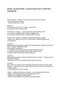 EPHE 155 MIDTERM 1 QUESTIONS WITH VERIFIED ANSWERS