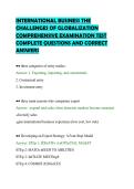 INTERNATIONAL BUSINESS THE&NewLine;CHALLENGES OF GLOBALIZATION&NewLine;COMPREHENSIVE EXAMINATION TEST&NewLine;COMPLETE QUESTIONS AND CORRECT&NewLine;ANSWERS&NewLine;