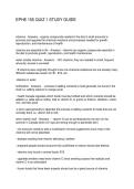EPHE 155 QUIZ 1 STUDY GUIDE
