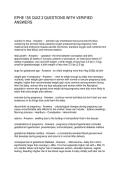 EPHE 155 QUIZ 2 QUESTIONS WITH VERIFIED ANSWERS