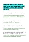 INTERNATIONAL BUSINESS THE NEW&NewLine;REALITIES ACTUAL TEST QUESTIONS AND&NewLine;SOLUTIONS COMPREHENSIVE REVIEW&NewLine;PACKAGE&NewLine;