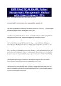 EMT PRACTICAL EXAM&colon; Patient Assessment&sol; Management- Medical with correct answers 100&percnt;