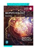 Test Bank for Biopsychology 11th Edition by John &NewLine;Pinel and Steven Barnes complete guide 2025