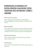 INTERNATIONAL ECONOMICS 5TH&NewLine;EDITION FEENSTRA EXAM REVIEW TESTED&NewLine;QUESTIONS WITH 100 PERCENT CORRECT&NewLine;ANSWERS&NewLine;
