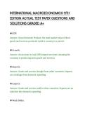 INTERNATIONAL MACROECONOMICS 11TH&NewLine;EDITION ACTUAL TEST PAPER QUESTIONS AND&NewLine;SOLUTIONS GRADED A&plus;