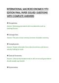 INTERNATIONAL MACROECONOMICS 11TH&NewLine;EDITION FINAL PAPER SOLVED QUESTIONS&NewLine;WITH COMPLETE ANSWERS&NewLine;