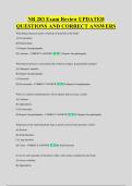 NR 283 Exam Review UPDATED &NewLine;QUESTIONS AND CORRECT ANSWERS