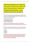 Adult-Gerontology Nurse Practitioner &NewLine;Certification Practice Exam 2026&vert; 100 &NewLine;Most Tested Questions Collection & &NewLine;Verified Detailed Answers &vert; Tutor &NewLine;Verified Success Exam&rpar; Graded A&plus; 