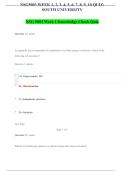 NSG 5003 Advanced Pathophysiology Weeks 1-10 Quizzes & Knowledge Checks