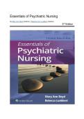 Test Bank - Essentials of Psychiatric Nursing&comma; 3rd Edition &lpar;Boyd&comma; 2023&rpar;&comma; Chapter 1-32 Fully Covered 2026&sol;2027