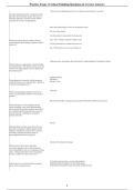 Practice Exam 1 Critical Thinking Study Guide & Nursing Questions