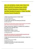 ASA 104 GENERAL EXAM AND PRACTICE &NewLine;EXAM &lpar;LATEST&rpar; Practice Exam 2026 &vert; &NewLine;Most Tested Questions Collection & &NewLine;Verified Detailed Answers &vert; Tutor Verified &NewLine;Success Exam&rpar; Graded A&plus; 