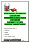 Hawaii Massage Exam Practice Test 2026&sol;2027 &ndash; 300&plus; Questions & Answers&comma; Anatomy&comma; Massage Techniques&comma; Pathology&comma; Ethics & Hawaii Massage Laws