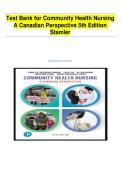 Test Bank for Community Health Nursing  A Canadian Perspective 5th Edition Stamler