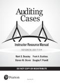 Auditing Cases&colon; An Interactive Learning Approach &lpar;7th Edition&comma; Mark S&period; Beasley&rpar; Complete Solutions Manual for All Chapters