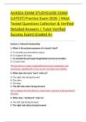 AUXSEA EXAM STUDYGUIDE EXAM &NewLine;&lpar;LATEST&rpar; Practice Exam 2026 &vert; Most &NewLine;Tested Questions Collection & Verified &NewLine;Detailed Answers &vert; Tutor Verified &NewLine;Success Exam&rpar; Graded A&plus; 