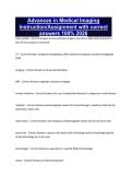 Advances in Medical Imaging Instruction&sol;Assignment with correct answers 100&percnt; 2026