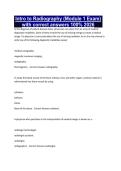 Intro to Radiography &lpar;Module 1 Exam&rpar; with correct answers 100&percnt; 2026