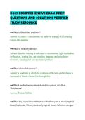 D027 COMPREHENSIVE EXAM PREP&NewLine;QUESTIONS AND SOLUTIONS VERIFIED&NewLine;STUDY RESOURCE&NewLine;