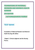 Foundations of Maternal-Newborn and Women's Health Nursing 8th Edition Test Bank &vert; Chapters 1-28 &vert; NCLEX NGN Practice Questions &vert; Clinical Judgment & Detailed Rationales&NewLine;