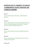 INTRODUCTION TO CHEMISTRY 5TH EDITION&NewLine;COMPREHENSIVE SOLVED QUESTIONS AND&NewLine;COMPLETE ANSWER