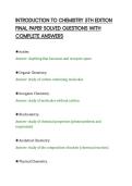 INTRODUCTION TO CHEMISTRY 5TH EDITION&NewLine;FINAL PAPER SOLVED QUESTIONS WITH&NewLine;COMPLETE ANSWERS&NewLine;