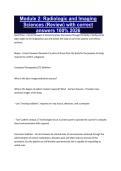 Module 2&colon; Radiologic and Imaging Sciences &lpar;Review&rpar; with correct answers 100&percnt; 2026