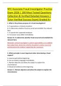 NYC Associate Fraud Investigator Practice &NewLine;Exam 2026 &vert; 100 Most Tested Questions &NewLine;Collection & Verified Detailed Answers &vert; &NewLine;Tutor Verified Success Exam&rpar; Graded A&plus; 