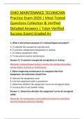 OHIO MAINTENANCE TECHNICIAN &NewLine;Practice Exam 2026 &vert; Most Tested &NewLine;Questions Collection & Verified &NewLine;Detailed Answers &vert; Tutor Verified &NewLine;Success Exam&rpar; Graded A&plus; 