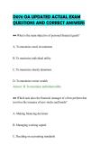 D076 OA UPDATED ACTUAL EXAM&NewLine;QUESTIONS AND CORRECT ANSWERS&NewLine;