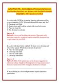 Kaplan NCLEX-RN &ndash; Medical-Surgical Nursing Comprehensive Exam Review Questions and Answers with Detailed Rationales 2026&sol;2027 &vert; 300&plus; Questions Verified