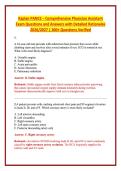 Kaplan PANCE &ndash; Comprehensive Physician Assistant Exam Questions and Answers with Detailed Rationales 2026&sol;2027 &vert; 300&plus; Questions Verified 