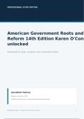 American Government&colon; Roots and Reform 14th Edition Test Bank &vert; O&rsquo;Connor & Sabato