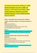 Test Bank for Nursing for Wellness in Older &NewLine;Adults 9th Edition by Carol A&period; Miller All &NewLine;Chapters 1-29 Practice Exam 2026 &vert; Most &NewLine;Tested Questions Collection & Verified &NewLine;Detailed Answers &vert; Tutor Verified Success &NewLine;Exam&rpar; Graded A&plus;