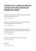 INTRODUCTION TO LEARNING AND BEHAVIOR&NewLine;CHAPTER 13 COMPREHENSIVE SOLVED&NewLine;QUESTIONS AND COMPLETE ANSWERS