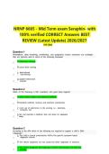 NRNP 6665 &ndash; Mid Term exam Seraphin- with &NewLine;100&percnt; verified CORRECT Answers BEST &NewLine;REVIEW &lpar;Latest Update&rpar; 2026&sol;2027 &NewLine;100 Q&A