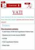 VATI Comprehensive Predictor NCLEX Review&colon; 174 Practice Questions with Answers and Rationales&vert;2026 Update&period;&NewLine;&NewLine;