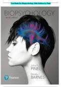 Test Bank for Biopsychology 10th Edition by Pinel
