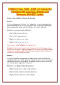 COMSAE Phase 2 BSA &ndash;OMM and Osteopathic Principles with Questions&comma; Answers and Rationales 2026&sol;2027 Update