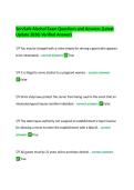 ServSafe Alcohol Exam Questions and Answers &lpar;Latest &NewLine;Update 2026&rpar; Verified Answers