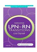 TEST BANK FOR LPN TO RN TRANSITIONS 4TH EDITION BY &NewLine;CLAYWELL COMPLETE GUIDE 2025