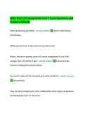 WGU D115 OA Study Guide Unit 7 Exam Questions and &NewLine;Answers &lpar;Solved&rpar;