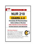 NUR 210 Exams 1-4 Galen Pharmacology &ndash; &lpar;2026&rpar; Actual Questions and Answers &lpar;PDF&rpar;