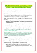 BSN3A Final Exam Study Guide with Questions&comma; Answers and Rationales 2026&sol;2027 Update 