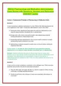 BSN3A Pharmacology and Medication Administration Exam Review with Questions&comma; Answers and Rationales 2026&sol;2027 Update