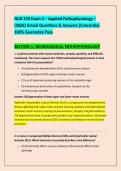 NUR 376 Exam 3 &ndash; Applied Pathophysiology &ndash; &NewLine;&lpar;2026&rpar; Actual Questions & Answers &lpar;Concordia&rpar; &NewLine;100&percnt; Guarantee Pass 