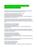 HESI Medical-Surgical Practice Test Questions & Answers