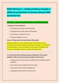 NURS 320 Exam 1 &ndash; Health and Illness Concepts I &ndash; &NewLine;&lpar;2026&rpar; Actual Questions & Answers &lpar;Drexel&rpar; 100&percnt; &NewLine;Guarantee Pass 